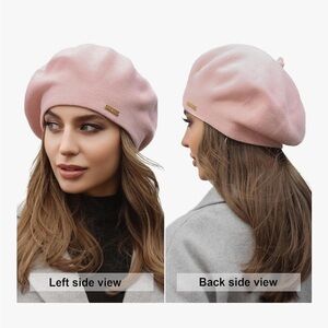 Braxton pink beret hat